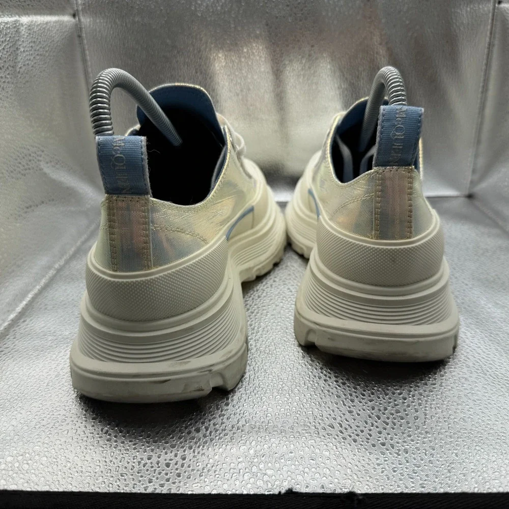 Size EU 37 Alexander McQUEEN Tread Slick Iridescent Leather Womens‎ Sneakers